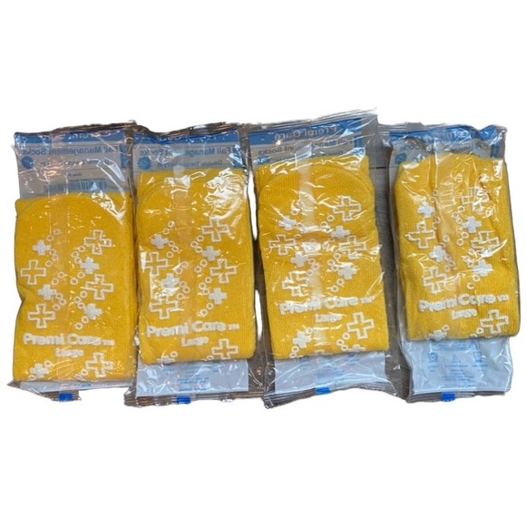 NEW Premi Care Fall Management Grippy Socks - Size L - Set of 4 - Picture 1 of 4